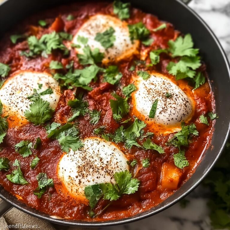 Easy and Authentic Shakshuka Recipe with Spicy Tomato Sauce and Fresh Herbs Recipe