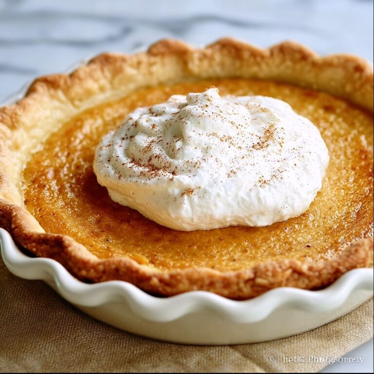Grandma’s Old-Fashioned Custard Pie Recipe