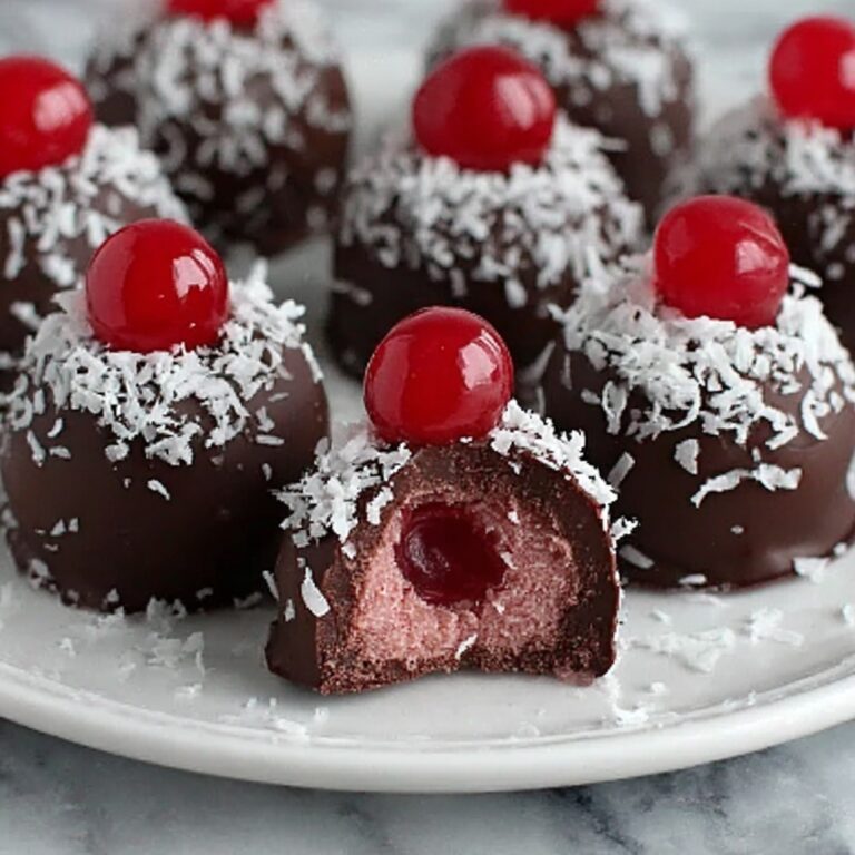 Chocolate Maraschino Cherry Coconut Truffles Recipe