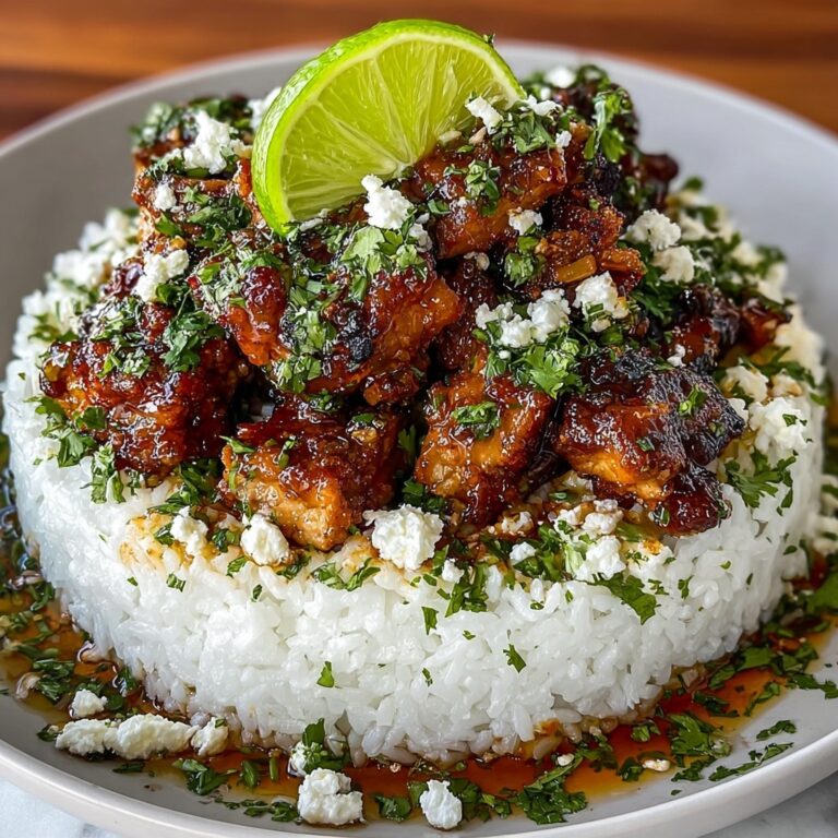 Honey Lime Chicken Rice Stack with Feta Crumble & Herbs – Irresistible 25-Minute Dinner Recipe