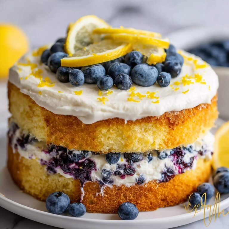 Lemon Blueberry Layer Cake: A Bright Treat Awaits! Recipe