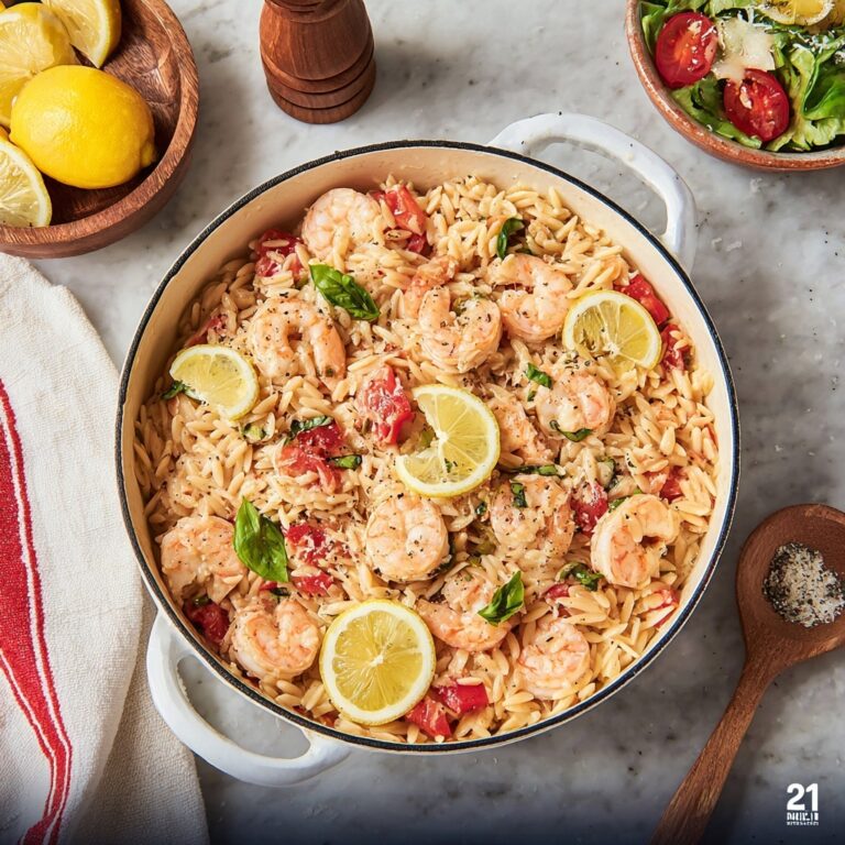 Lemony Shrimp and Feta Orzo Recipe