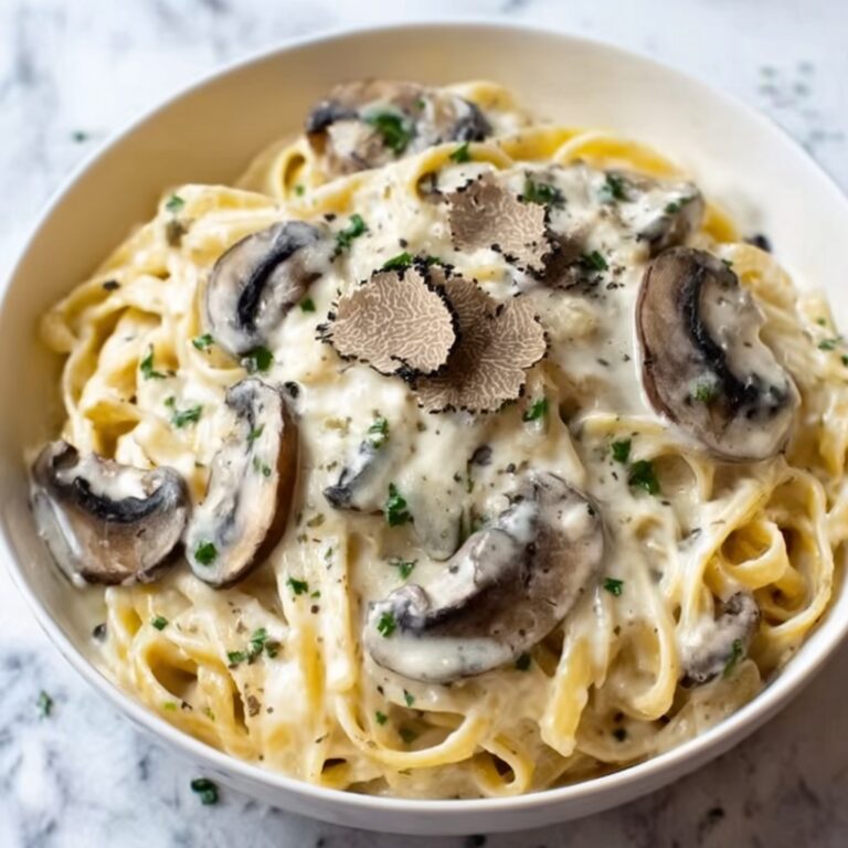 Creamy Truffle Mushroom Fettuccine Recipe