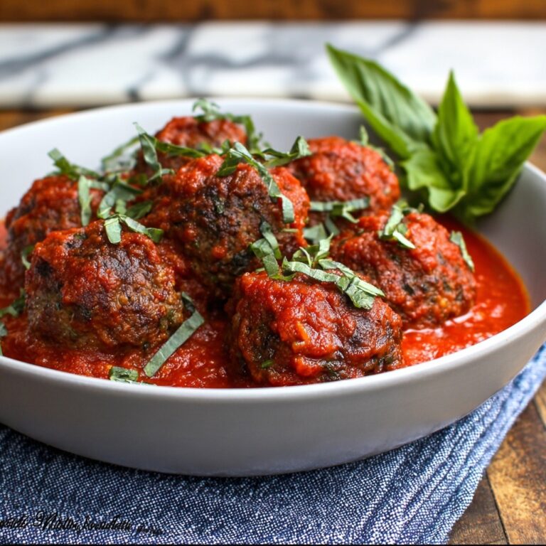 Italian Style Beef Meatballs with Marinara Recipe